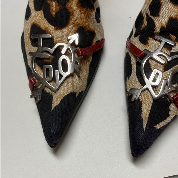 Authentic vintage Christian Dior leopard boots 38.5 john galliano - Picture 16 of 17